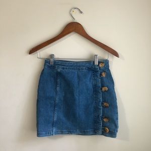 Free People Denim Mini Skirt